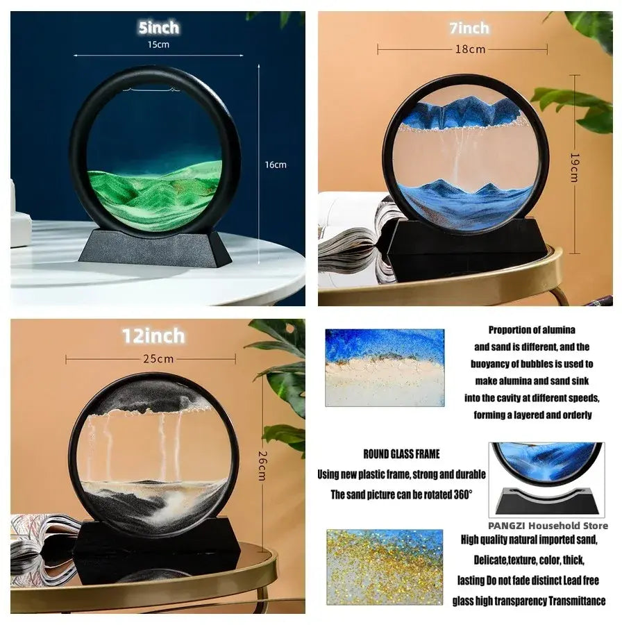 Round Sand Motion Art