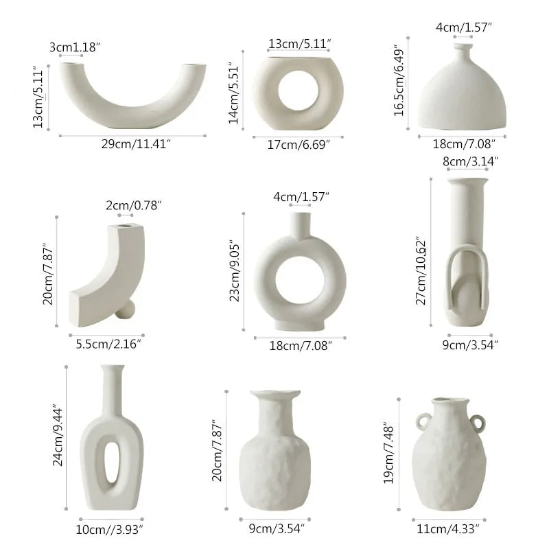 Scandi Accent Ceramic Vase